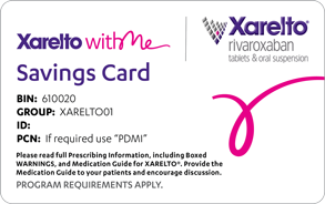XARELTO withMe Savings Card